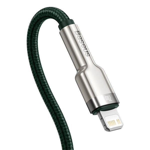 Кабель Baseus Cafule Series Metal Data Cable Type-C to iP PD 20W 1m Green CATLJK-A06 фото