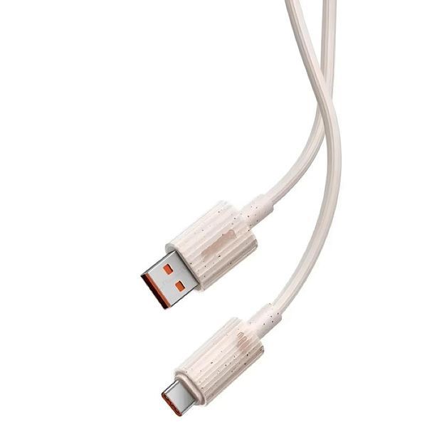 Дата кабель Baseus Habitat Series Fast Charging USB to Type-C 100W (2m) (P1036020) Wheat Pink ILSO-00000080562-1 фото