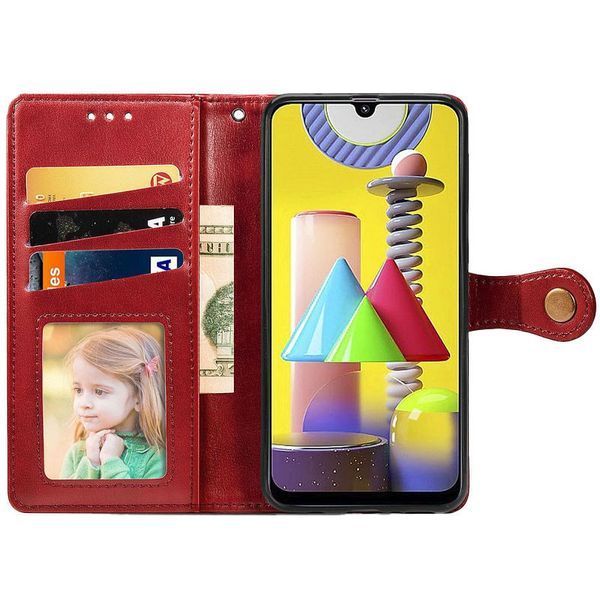 Шкіряний чохол-книжка GETMAN Gallant (PU) для Xiaomi Poco M5 Red 777-06461 фото
