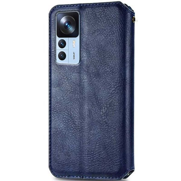 Шкіряний чохол-книжка GETMAN Cubic для Xiaomi 12T / 12T Pro Синій 555-01884 фото