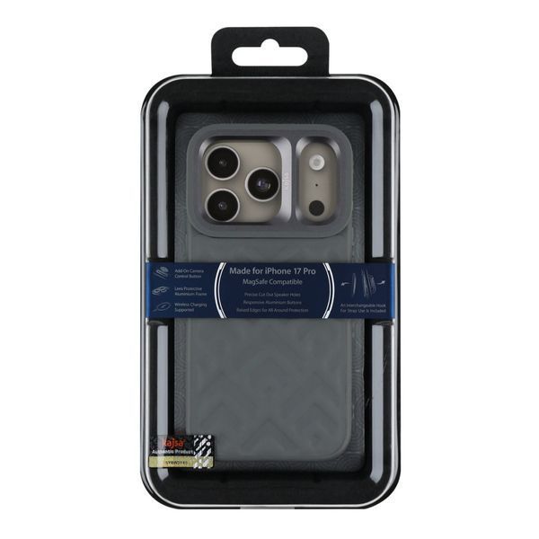 Чохол Kajsa Briquette Collection Rhombus with MagSafe для iPhone 17 Pro Grey B-Ring 2020000509370 фото