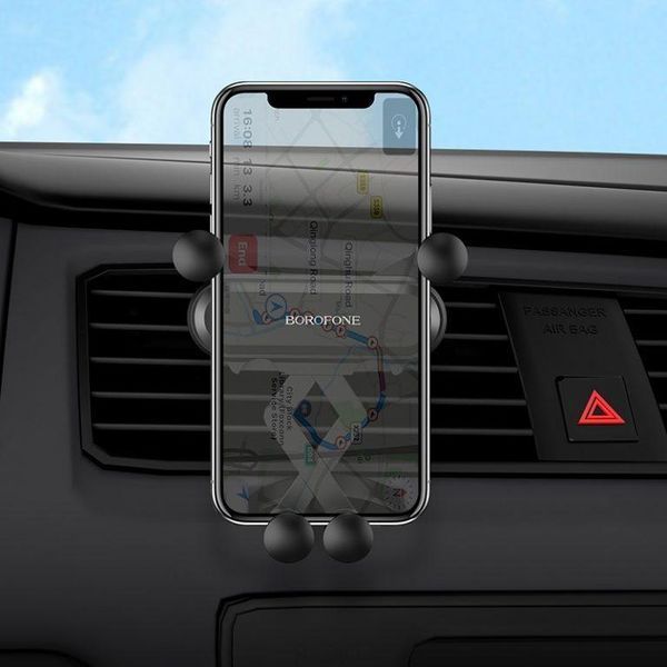 Автотримач для телефона BOROFONE BH19 Eddie air outlet gravity in-car holder 6931474721204 фото