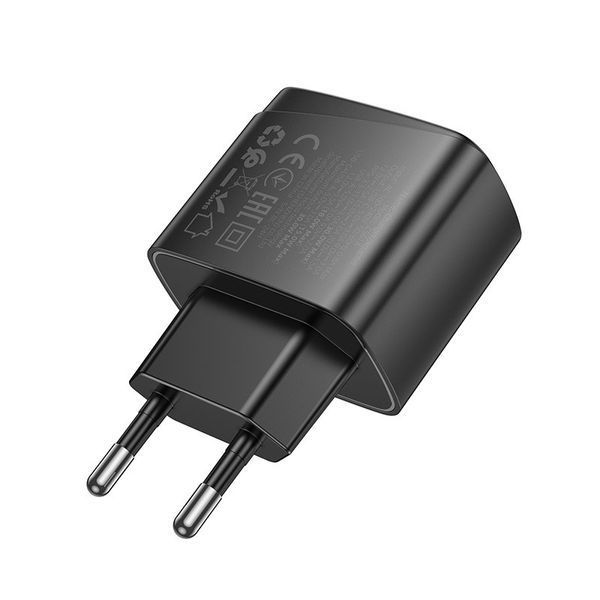Мережевий зарядний пристрій HOCO CS61A Bright PD30W+QC3.0 charger (EU) Black 6942007638425 фото