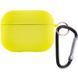 Силіконовий футляр з мікрофіброю для навушників Airpods Pro Bright Yellow 203-00226 фото
