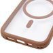 Чохол TPU+PC GETMAN Moon Clear with MagSafe для Apple iPhone 12 (6.1") Brown 656-08456 фото 4
