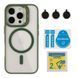 Чехол TPU+PC+Metal Stand Case with MagSafe and Camera Lenses для iPhone 16 Pro Green 214-03735 фото