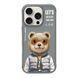Чохол TPU+PC Nimmy 3D with Metal Buttons для iPhone 16 Pro Bear Grey 656-02543 фото 1