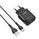 МЗП Hoco C72Q Glorious QC3.0 18W (1USB-A) + кабель USB to Type-C Чорний ILSO-00000041732-2 фото 1
