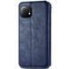Шкіряний чохол-книжка GETMAN Cubic для Xiaomi Mi 11 Синій 555-01934 фото 2