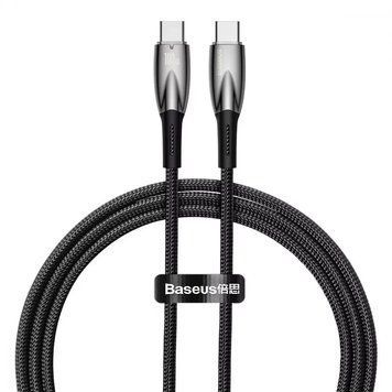 Кабель Baseus Glimmer Series Fast Charging Type-C to Type-C 100W (1m) Black 209-00219 фото