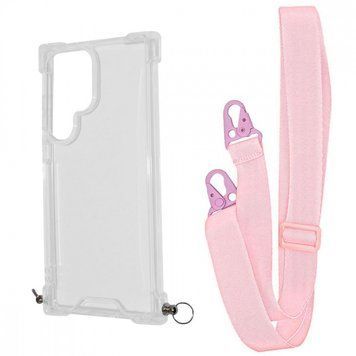 Чохол WAVE Clear Case With Strap для Samsung Galaxy S23 Ultra Pink Sand 208-05179 фото