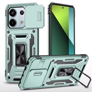 Ударопрочный чехол Camshield Army Ring для Xiaomi Redmi Note 13 4G Light Green 777-04996 фото