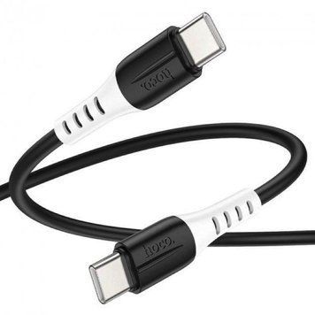 Кабель HOCO X82 Type-C to Type-C 60W, 1m, silicone, silicone connectors, Black 6931474768599 фото