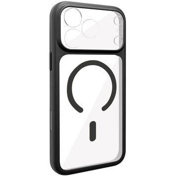 Чехол TPU+PC GETMAN Moon Clear with MagSafe для Apple iPhone 16 Pro Max (6.9") Black 656-08331 фото
