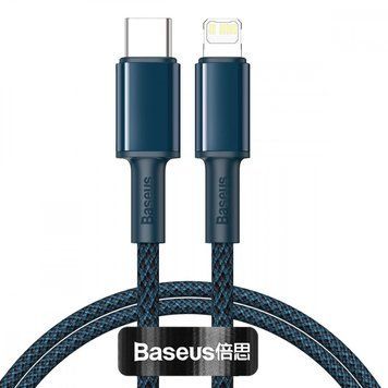Кабель Baseus High Density Braided Type-C to Lightning PD 20W (1m) Blue CATLGD-03 фото