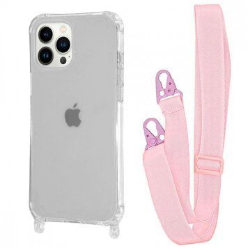 Чехол WAVE Clear Case With Strap для Iphone 14 Pro Max Pink Sand 208-05279 фото