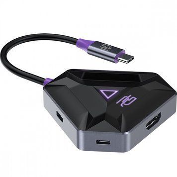 Type-C-Хаб Proove Gaming Spectre (2*USB3.0 + Type-C + PD100W + HDMI) dark gray 656-02555 фото