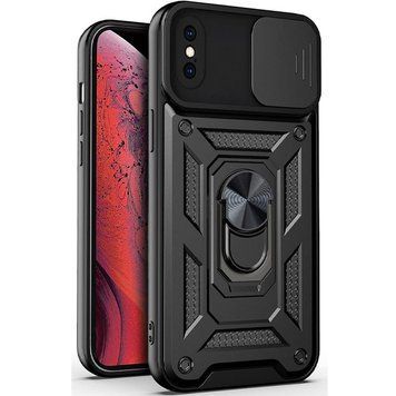 Ударопрочный чехол Camshield Serge Ring для Apple iPhone X / XS (5.8") Black 208-05566 фото
