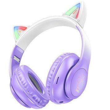 Накладні бездротові навушники Hoco W42 Cat Purple grape ILSO-00000066174-3 фото