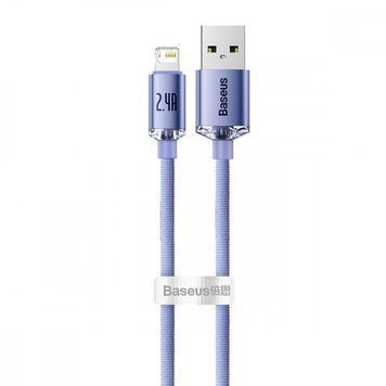 Кабель Baseus Crystal Shine Series Fast Charging Lightning 2.4A (2m) Purple CAJY000105 фото