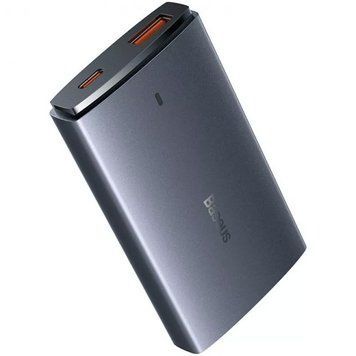 МЗП Baseus GaN5 Pro Ultra-Slim PD65W+QC3.0 (1USB-A/1C) + кабель Type-C to Type-C (CCGP15011) Gray ILSO-00000069253-1 фото