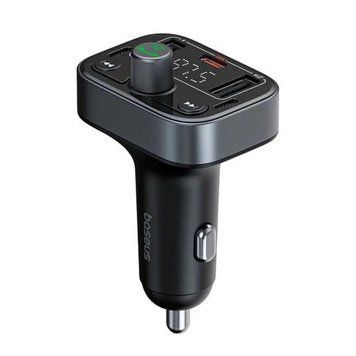 Автомобильное зарядное устройство с FM-модулятором Baseus S-09 Lite Series Car FM Transmitter Cluster Black 656-00566 фото