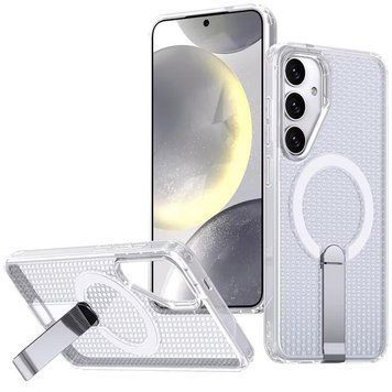 Чохол TPU Breeze with MagSafe stand для Samsung Galaxy S24 FE Transparent 777-08716 фото