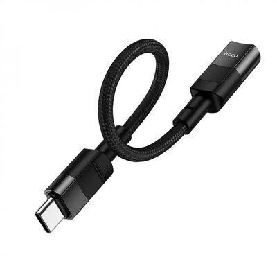 Кабель HOCO U107 Type-C male to iPhone female adapter cable(L=0.1m) Black 656-02526 фото