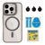 Чохол TPU+PC+Metal Stand Case with MagSafe and Camera Lenses для iPhone 16 Pro Grey 214-03736 фото