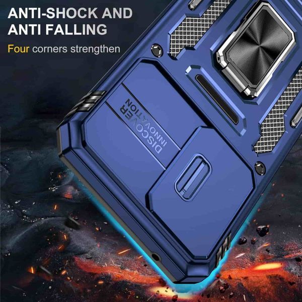 Ударостійкий чохол Camshield Army Ring для Samsung Galaxy A34 5G Navy Blue 777-05096 фото