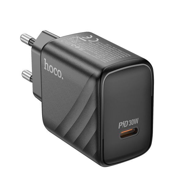 Мережевий зарядний пристрій HOCO CS22A Value single port PD30W charger Black 6942007609913 фото