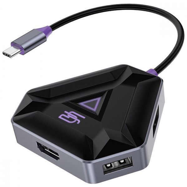 Type-C-Хаб Proove Gaming Spectre (2*USB3.0 + Type-C + PD100W + HDMI) dark gray 656-02555 фото