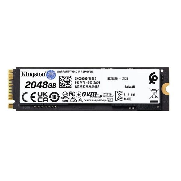 Накопитель SSD M.2 Kingston KC3000 2048GB NVMe 2280 PCIe 4.0 x4 3D NAND TLC SKC3000D/2048G фото