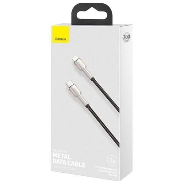 Кабель Baseus Cafule Series Metal Data Cable Type-C to iP PD 20W 2m Black CATLJK-B01 фото