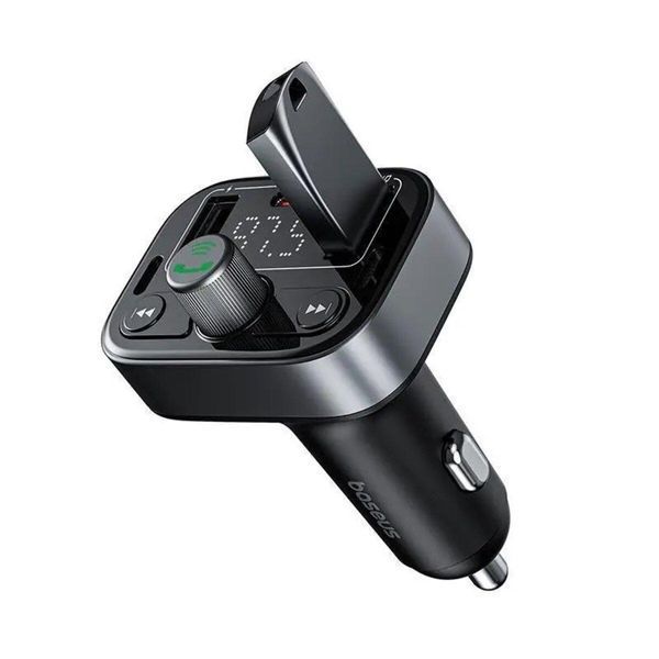 Автомобильное зарядное устройство с FM-модулятором Baseus S-09 Lite Series Car FM Transmitter Cluster Black 656-00566 фото