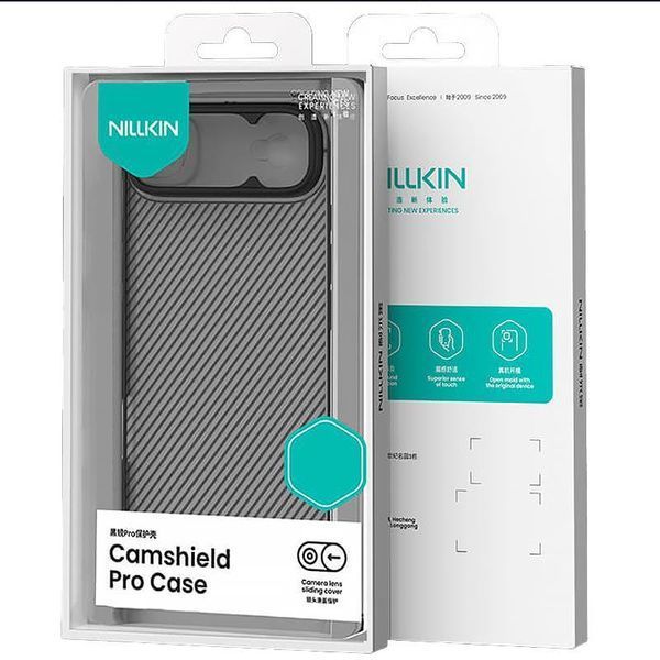 Карбонова накладка Nillkin CamShield Pro для Apple iPhone 17 Air (6.5") Transparent black 777-08143 фото