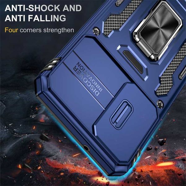 Ударостійкий чохол Camshield Army Ring для Samsung Galaxy S24+ Navy Blue 777-05046 фото