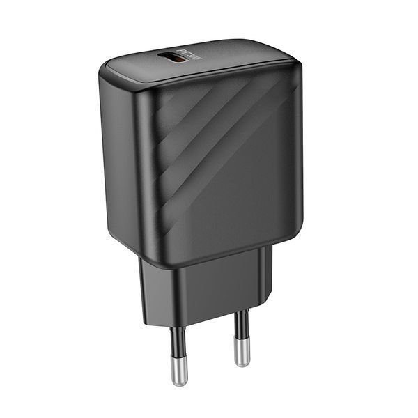 Мережевий зарядний пристрій HOCO CS22A Value single port PD30W charger Black 6942007609913 фото