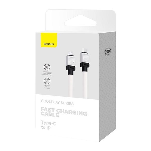 Кабель Baseus CoolPlay Series Fast Charging Cable Type-C to iP 20W 2m White CAKW000102 фото