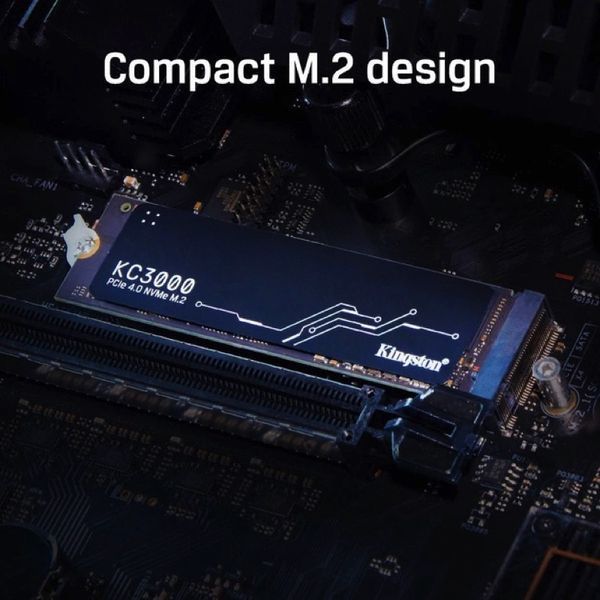 Накопитель SSD M.2 Kingston KC3000 2048GB NVMe 2280 PCIe 4.0 x4 3D NAND TLC SKC3000D/2048G фото