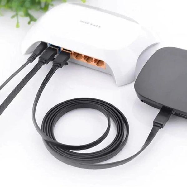 Мережевий кабель UGREEN Cat 6 U/UTP Lan Flat Cable 1m (Black) UGR-50173 фото