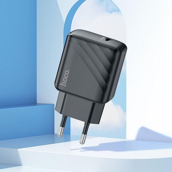 Мережевий зарядний пристрій HOCO CS22A Value single port PD30W charger Black 6942007609913 фото