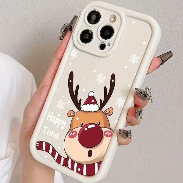 Новорічний чохол для iPhone 11 White deer 777-02156 фото