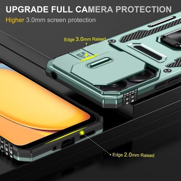 Ударостійкий чохол Camshield Army Ring для Xiaomi Redmi Note 13 4G Light Green 777-04996 фото