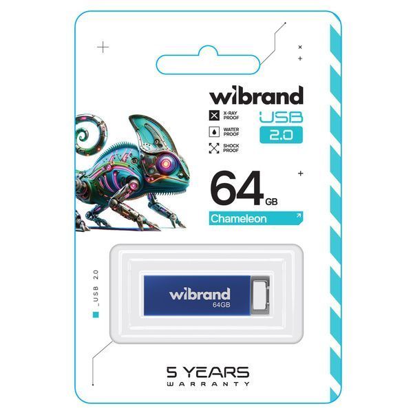 Флеш-накопитель Wibrand USB 2.0 Chameleon 64Gb Blue WI2.0/CH64U6U фото