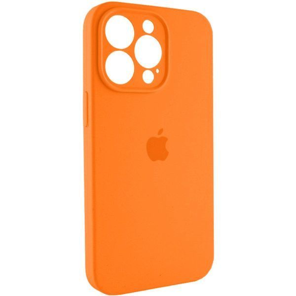 Силиконовый чехол с закрытой камерой для iPhone 14 Pro Orange 666-00877 фото