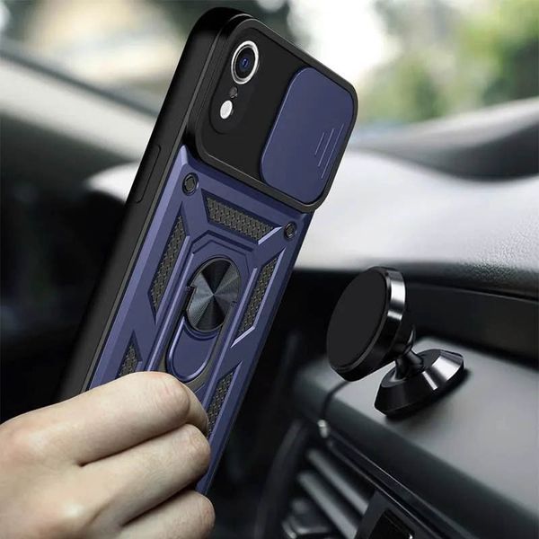 Ударопрочный чехол Camshield Serge Ring для Apple iPhone XR (6.1") Blue 208-05563 фото