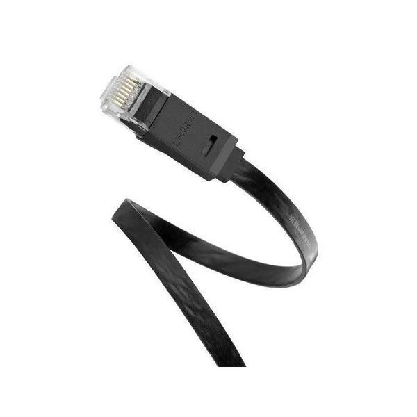 Мережевий кабель UGREEN Cat 6 U/UTP Lan Flat Cable 1m (Black) UGR-50173 фото