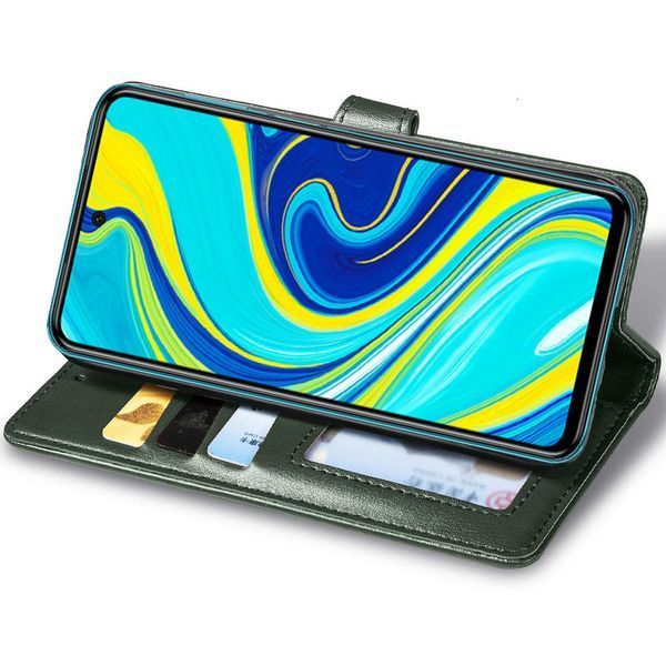 Шкіряний чохол-книжка GETMAN Gallant (PU) для Xiaomi Redmi Note 9s / Note 9 Pro / Note 9 Pro Max Green 777-06562 фото