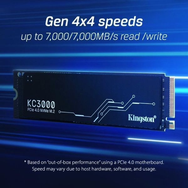 Накопитель SSD M.2 Kingston KC3000 2048GB NVMe 2280 PCIe 4.0 x4 3D NAND TLC SKC3000D/2048G фото